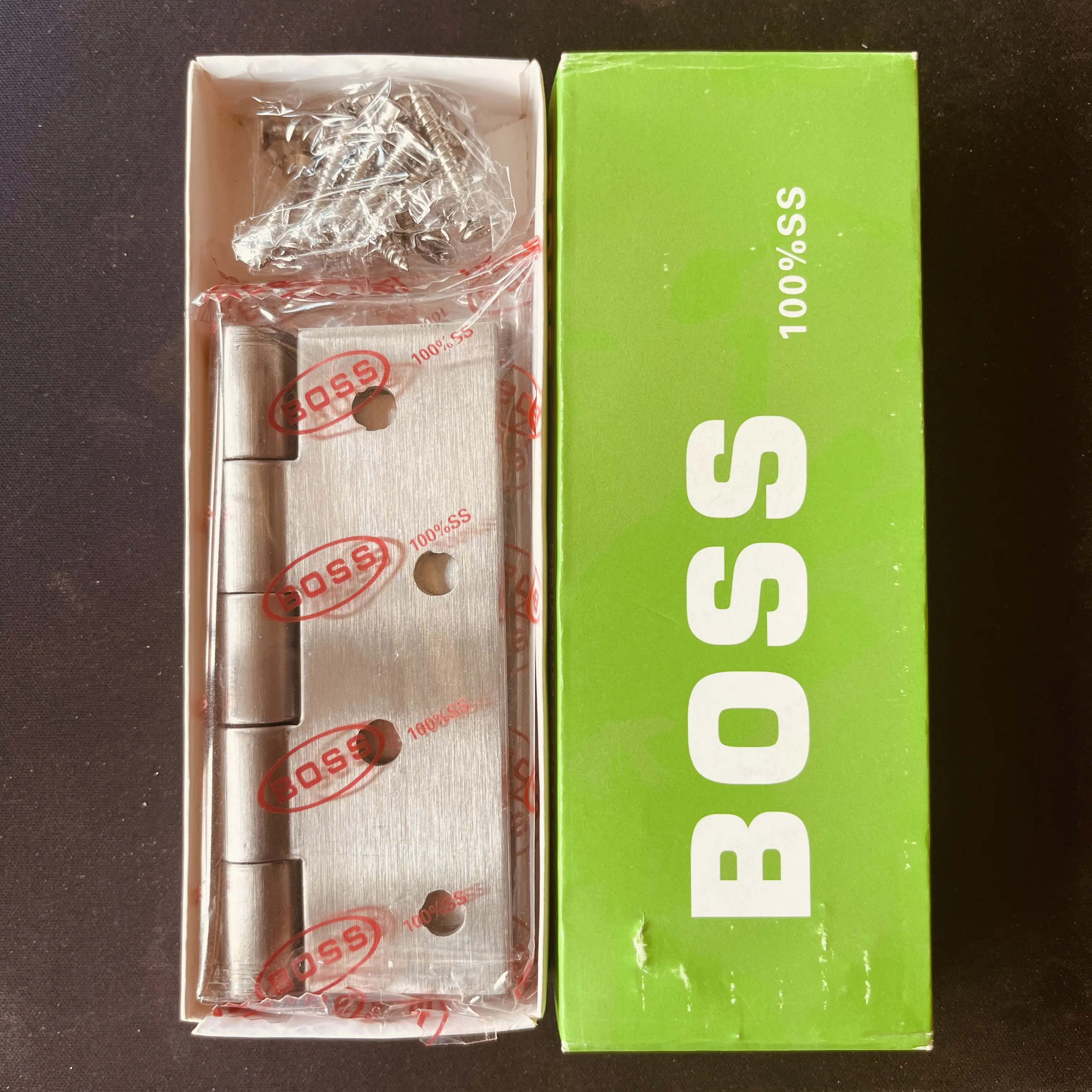 4" 3mm SS Hinge ( Boss )